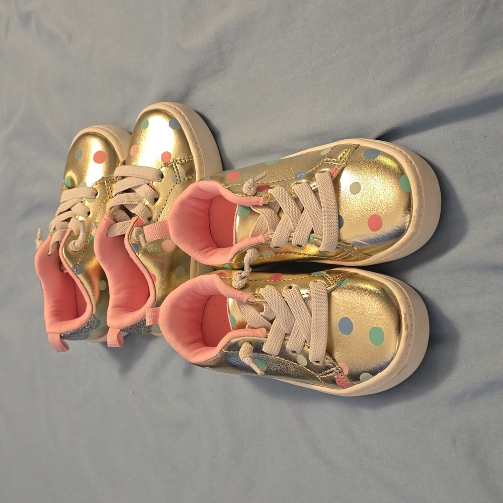 Gold Polka Dot Shoes